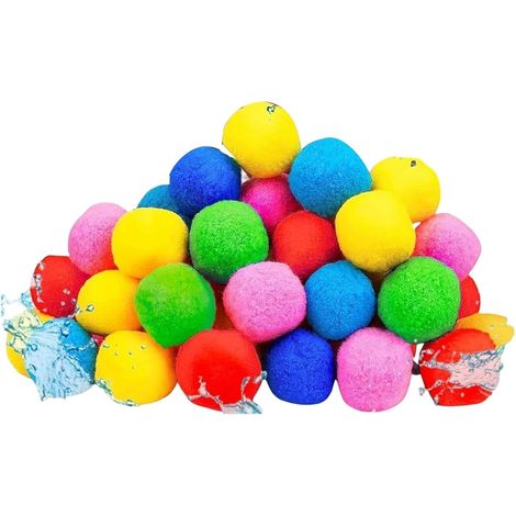 Boules à eau réutilisables 30 pièces de réutilisables rechargeables Ballons à eau estivaux pour Intérieur Extérieur Piscine Plage Mer Lac Étang Jardin Cour (1/5)