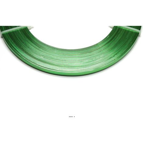 Fil aluminium Plat Vert pomme souple lg 5 mm L 10 mètres décoration - couleur: Vert anis