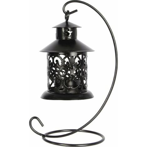 Décoration de la maison petite lanterne pour bougie support de bougie chauffe-plat marocain en acier inoxydable métal extérieur jardin intérieur, (1/5)