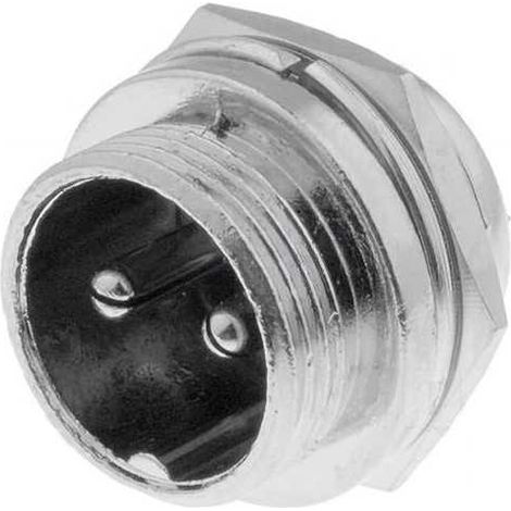 Connettore per microfono maschio 2 vie metallico da pannello