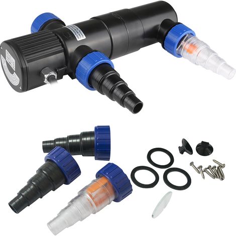 Gardebruk – Filtre UV-C pour bassin et aquarium – Clarificateur 11W – Longueur câble 5m – Ballast intégré – Débit max 1700 l/h