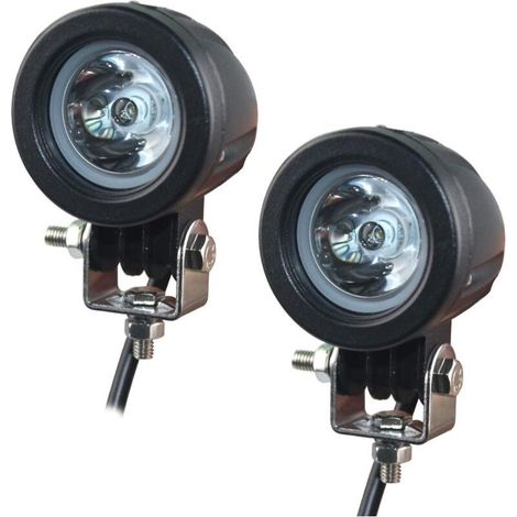 Faro LED per moto, ERICKSEN-TECH faro da lavoro a LED da 2 pollici 10W, proiettore, luce ausiliaria per moto, 3600LM 6500K 12V IP68 per ATV, luci LED per moto (2 pezzi) (1/5)