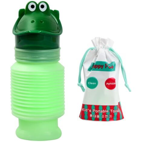 Urinoir Portable 600 ML, Rétractable Bouteille d'urine, Petit Pot à Urine, Toilettes d'urgence, Toilettes Mobiles pour Garçons Filles, Mini Urinoir pour Camping Extérieur Voiture Voyage(Vert) (1/5)