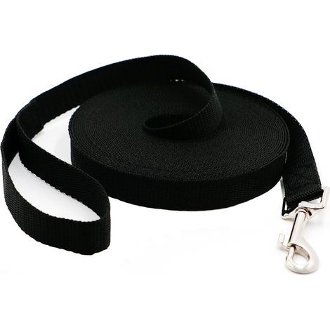 Guinzaglio per cani - 10 m - Impermeabile - Con cinturino da polso e moschettone girevole a 360° - Robusto - Per cani di taglia media e grande (1/5)