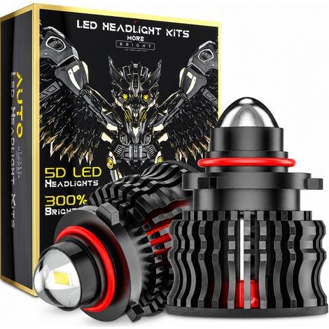 Bombilla LED de faro para coche con lente proyectora de 60 W, compatible con H11 y 9005, unidad (1/5)