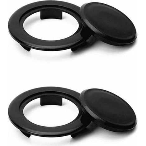 Set of 2 Black Patio Table Umbrella Hole Rings, Hole Ring and Cap for Patio Table Holes for 4.2cm Umbrella Poles (1/5)