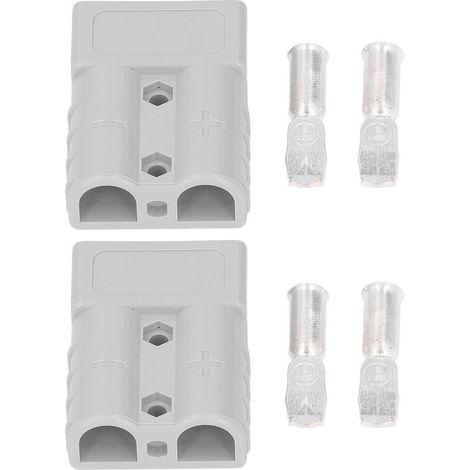 Conector rápido de batería de 12/10/8/6 AWG, 2 juegos de conectores de arnés de cable de desconexión con terminal de 50 A 600 V (1/5)