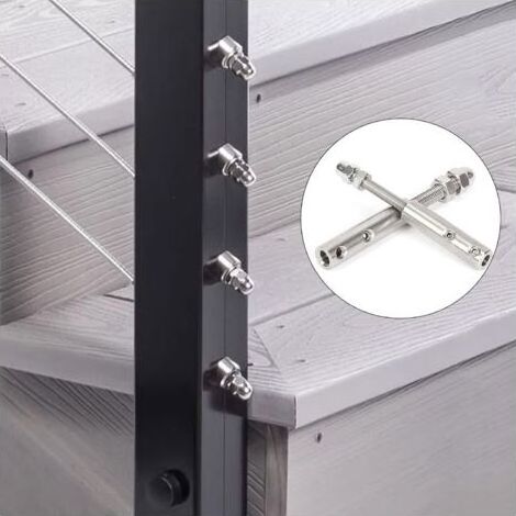 6 Pièces Tendeur Cable Inox pour Cable Inox 4mm, Vis de borne de câble métallique, En acier inoxydable, pour la fixation de la tensionTendeur de Câble Métallique (1/5)