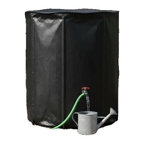 Réservoir d'eau, capacité de 1350L, construction en PVC durable, Noir (1/2)