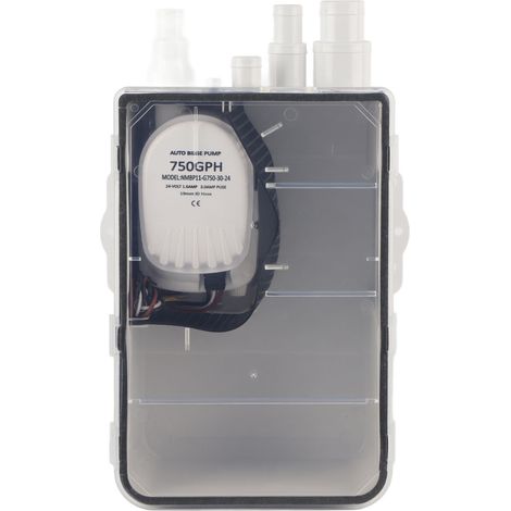 Pompe de cale 12V/24V 750GPH avec interrupteur automatique, boîtier de drainage multifonction pour bateau, yacht, navire, entrées multiples, modèle G750-0124V (1/5)