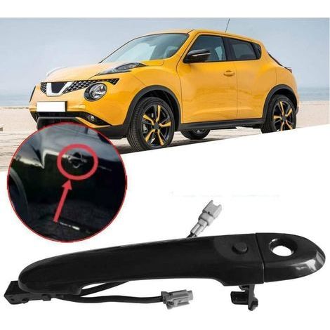 Poignée de porte avant gauche (côté passager) avec système d'ouverture sans clé pour Nissan Juke 2010-2019 82646-3WC2A. Poignée de porte droite (côté conducteur).