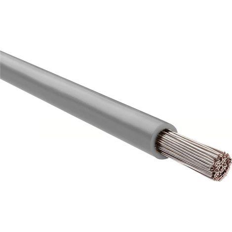 HELU KABEL FÜNFNORM 1X35mm² AWG2 GY (grau) Einzelader grau AD 11,7mm Nennspannung Uo/U 450V/750V nach UL/CSA 600V - 1 Meter