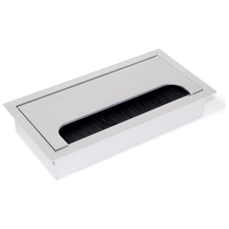 Passacavi Da Tavolo Rettangolare 159 x 80 mm A Incasso Grigio