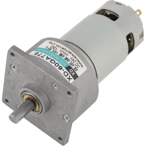 Mini-12V/24V-35W-Metall-Gleichstrom-Getriebemotor, einstellbare Drehzahl, hohes Drehmoment, Rechts-/Linkslauf (24 V, 150 U/min) (1/5)
