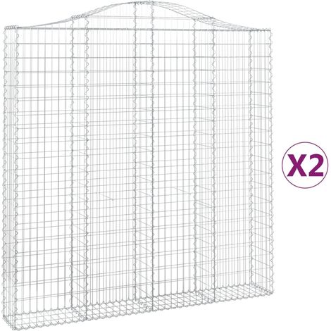 Maison Exclusive - Gabionen mit Hochbogen 2 Stk. 200x30x200/220cm