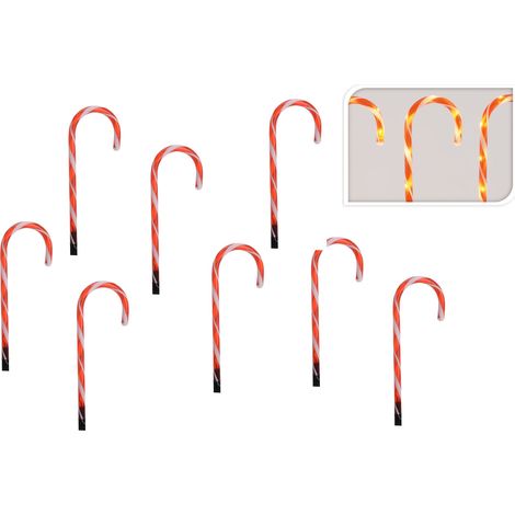 Zuckerstangen mit 7 LED - 8 Stück im Set - Timer / 8 Funktionen