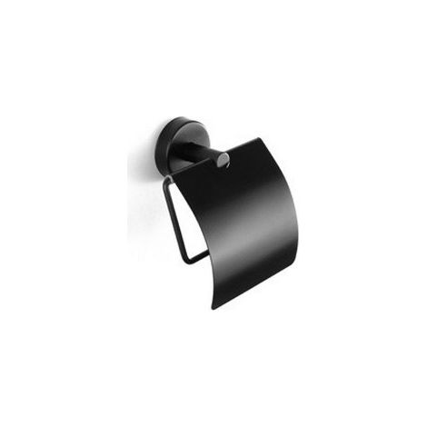 Portarotolo coperto in acciaio inox nero opaco MIRA-N kamalu