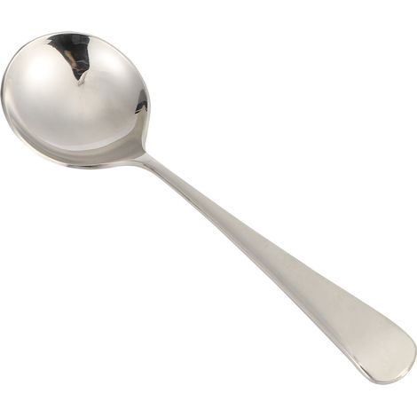 5-teiliges Set Suppenlöffel aus Edelstahl, Kinderlöffel, Esslöffel, Besteck, Haushaltsküchenbedarf, Silber (1/5)