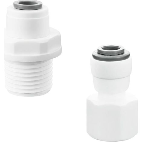 pezzo di raccordo rapido a innesto da 1/4" a filettatura femmina/maschio da 3/8", accessori per depuratore d'acqua, connettore per tubo flessibile