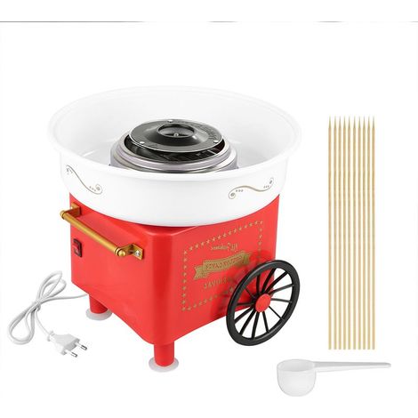 Machine à barbe à papa Machine à barbe à papa 500W Barbe à papa 2 tubes chauffants Rouge (1/5)