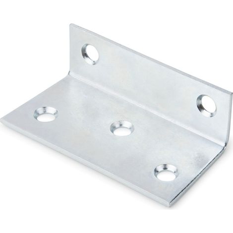Esquineros para conectores de madera zincados - lados desiguales 25 x 40 x 75 - Caja de 20