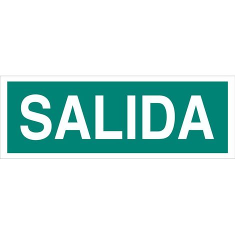 Señal de evacuación a gran escala Salida de 400x100mm (1/2)