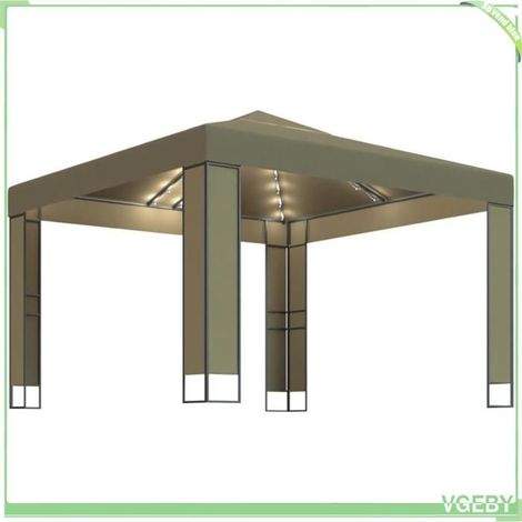 Tonnelle - FAFEICY - 3070303 - Toit double - Guirlande LED solaire - 3x3x2,73 m (1/5)