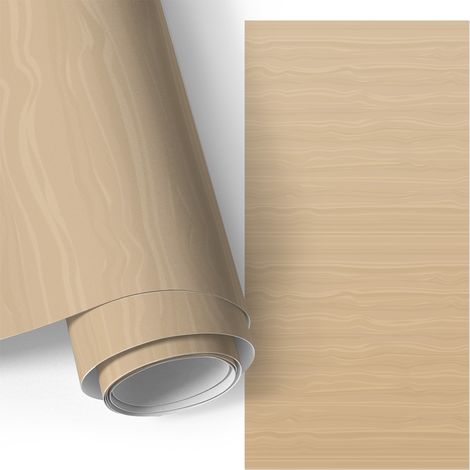Klebefolie für Möbel - Möbelfolie - Selbstklebefolie - für Couchtisch - Türen - Wohnzimmer - Schlafzimmer Beigefarbene Maserung 75x150 cm