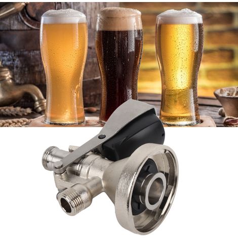 Attacco per fusto di birra in ottone G System con punta in acciaio inox 304 per bar, ristoranti e produzione di birra casalinga. (1/4)