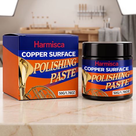 Metal polishing paste for daily care of scratches, brightening of metal parts, cleaning, rust removal, and polishing -- 50g (1/5)