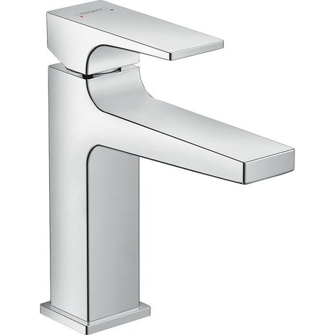 hansgrohe Metropol Einhebel-Waschtischmischer 110mm 5l/min Chrom Ausladung 135mm, Hebelgriff, Zugstangen-Garnitur