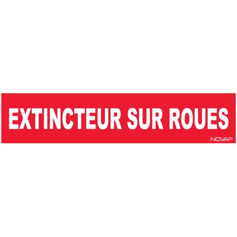 Panneau Extincteur sur roues - Rigide 330x75mm - 4120423