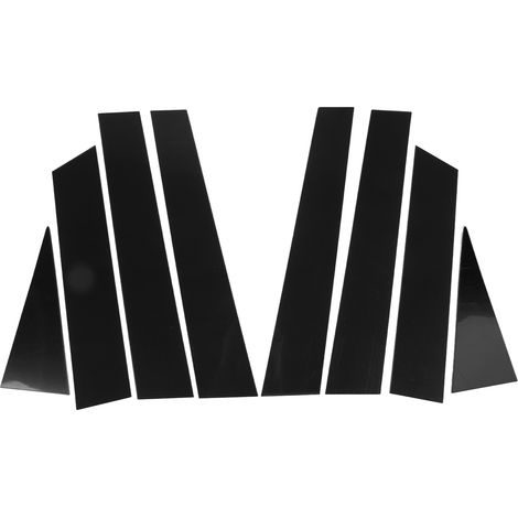 8 pièces Moulure de garniture de montant de porte B, protection de montant de fenêtre noire brillante pour X‑Trail T32 2014 à 2018 (1/5)