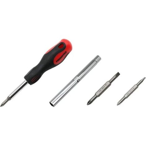 Jeu De Tournevis À Changement Rapide - 6 En 1 - Embouts Ph1 Ph2 Fente 5mm 6mm 8mm - Outil Multifonction Pour Réparation Électronique Et Domestique - 1 Pièce (1/5)