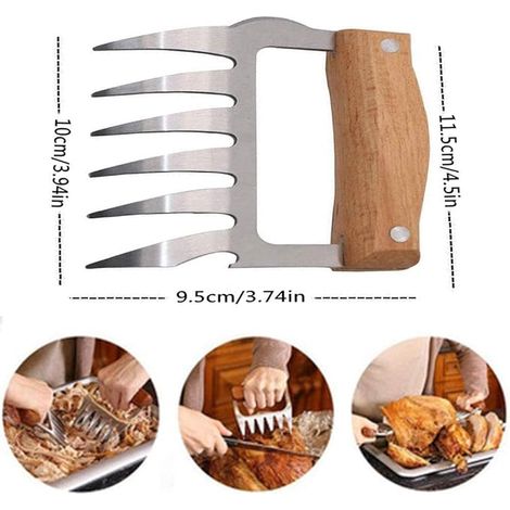 Griffes à viande pour porc effiloché, outils barbecue en acier inoxydable (1/5)