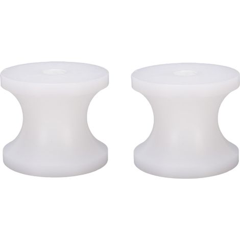 2 rulli per rimorchio barca da 1,97x1,69 pollici con campana di arresto in nylon bianco annodato per yacht, barche di soccorso e motoscafi. (1/5)