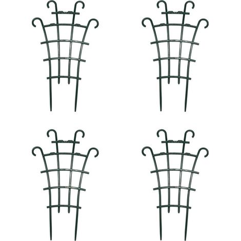 Tuteur et Treillis pour Plantes Grimpantes, Lot de 4 Supports Empilables, Résistants à l'usure et Réutilisables pour Intérieur et Extérieur (1/5)