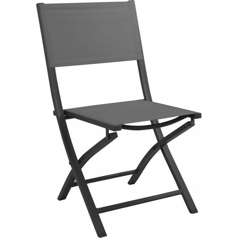 Sedia da Giardino Georgia Pieghevole 58x46x85 h cm in Textilene Antracite