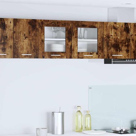 Armadio pensile Rovere Affumicato e Bianco 80 x 31 x 40 cm vidaXL (1/5)
