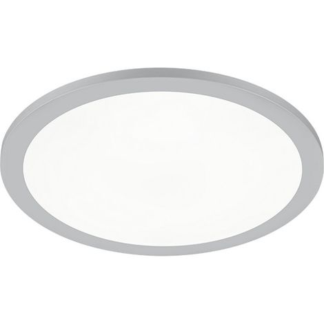 Plafón de interior Reality Tiberius 16W 4000K Luz neutra. Forma Redonda Ø 30 cm. LED integrado Salón y dormitorio. Estilo moderno. Plástico y Policarbonato. Color gris (1/3)