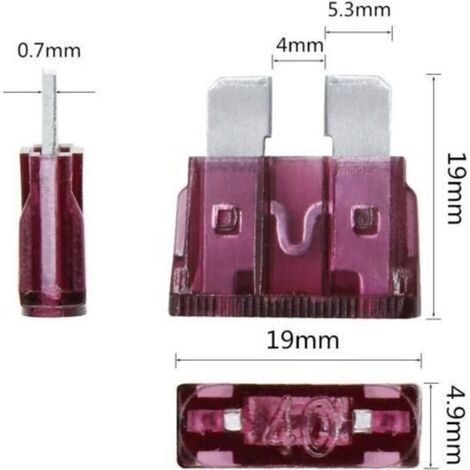 100 fusible voiture fusible moto fusible 40a - 5A 7.5A 10A 15A 20A 25A 30A 35A 40A 50A (1/4)