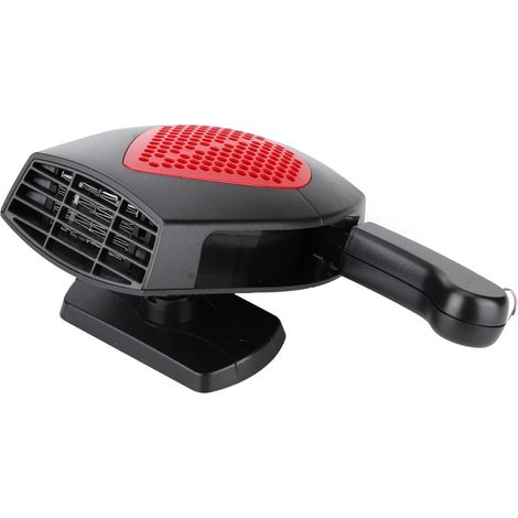 Ventilateur chauffant portable 24 V pour voiture, avec dégivreur et désembueur. Accessoire pratique. Rouge et noir. (1/5)