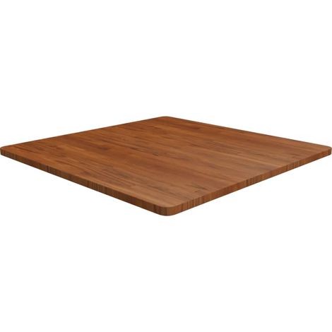Tischplatte Quadratisch Dunkelbraun 90x90x2,5cm Eiche Behandelt
