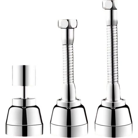Removable tap extension for kitchen counter, 360° flexible tap extension, (short 75 mm) (1/4)