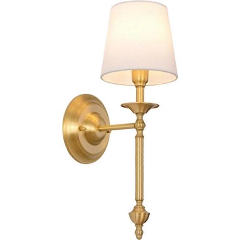 Vintage europäische Wandleuchten aus Stoff für Schlaf- und Wohnzimmer, Schmiedeeisen, Stil A (1/5)