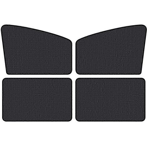4-teiliges Set Auto-Fenster-Sonnenschutz, Sonnenschutz für die Windschutzscheibe-79X50cm-Black (1/3)