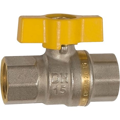 Riegler Kugelhahn DIN EN 331, DVGW, MS vern., Flügelgriff, IG/IG, Rp 3/4 (1/3)