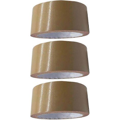 3 rouleaux de ruban adhésif professionnel simple face à haute viscosité pour applications domestiques et industrielles-1000X4.5CM-Light Brown (1/4)