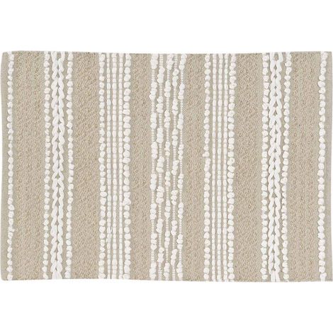 Tapis Rectangle (120 x 170 cm) Blanca, Coton Polyester Fantaisie - 120x170cm - Blanc (1/6)
