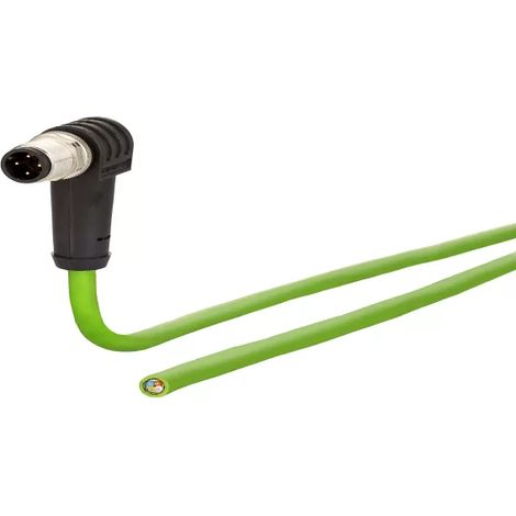 Metz Connect 142M1D90020 M12 Netzwerkkabel, Patchkabel CAT 5e SF/FTP 2.00 m Grün PUR-Mantel, Säurebe (1/2)